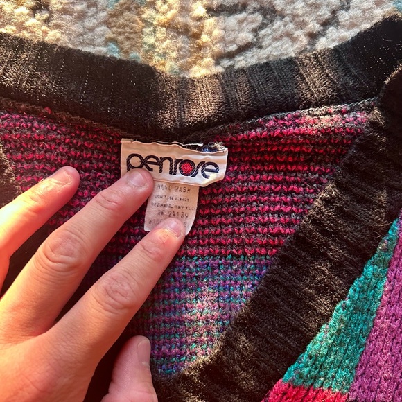 Colorful V-Neck Sweater - Picture 2 of 4